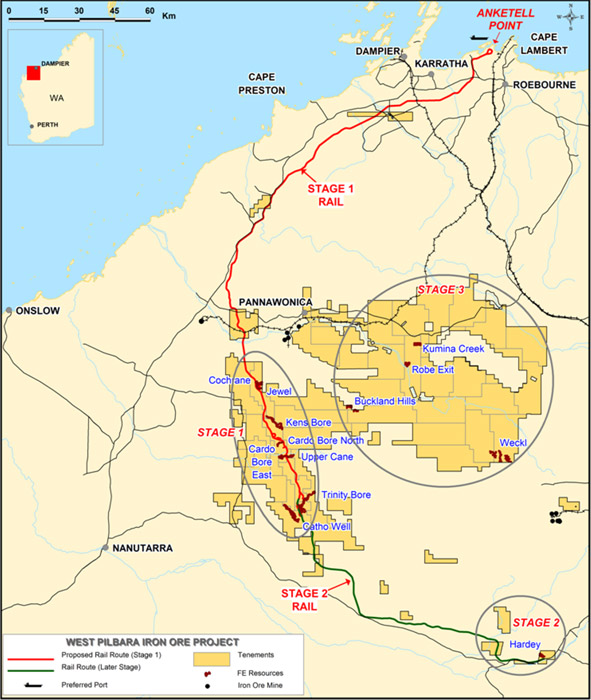 West Pilbara Iron Ore Project Location – Caesars Report